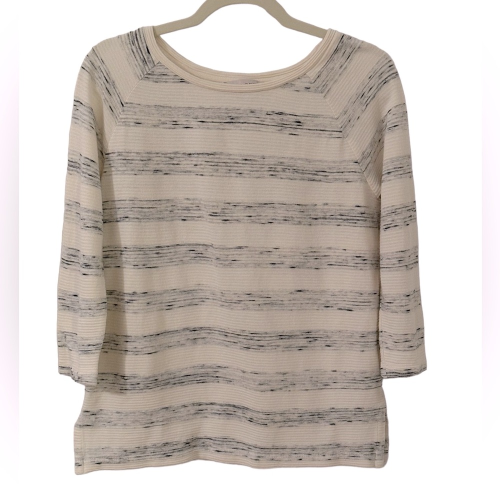 Ann Taylor LOFT 3/4 Sleeve Striped Top
